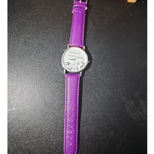 Novelty Watch Purple Band Whatever I'm Late Anyway Gag Gift Needs Battery
